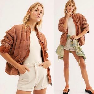 FREE PEOPLE- Dolman Quilted Knit Jacket